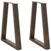 Picioare de masă în formă de V, 2 buc., oțel natural, 50x(72-73,3) cm - WALTI WALTI
