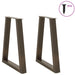 Picioare de masă în formă de V, 2 buc., oțel natural, 50x(72-73,3) cm - WALTI WALTI