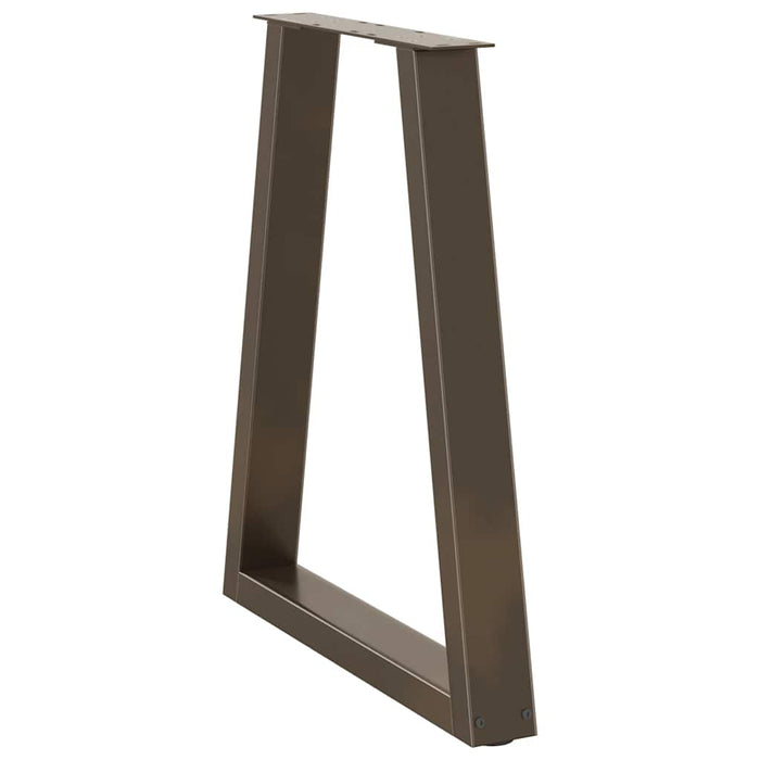 Picioare de masă în formă de V, 2 buc., oțel natural, 50x(72-73,3) cm - WALTI WALTI