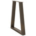Picioare de masă în formă de V, 2 buc., oțel natural, 50x(72-73,3) cm - WALTI WALTI