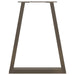 Picioare de masă în formă de V, 2 buc., oțel natural, 50x(72-73,3) cm - WALTI WALTI