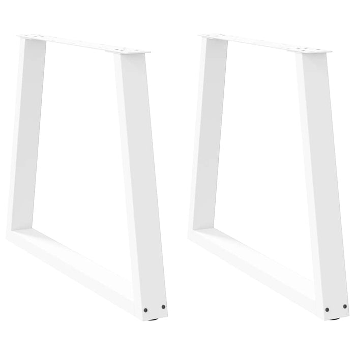 Picioare de masă în formă de V, 2 buc., alb, 70x(72-73,3) cm, oțel - WALTI WALTI