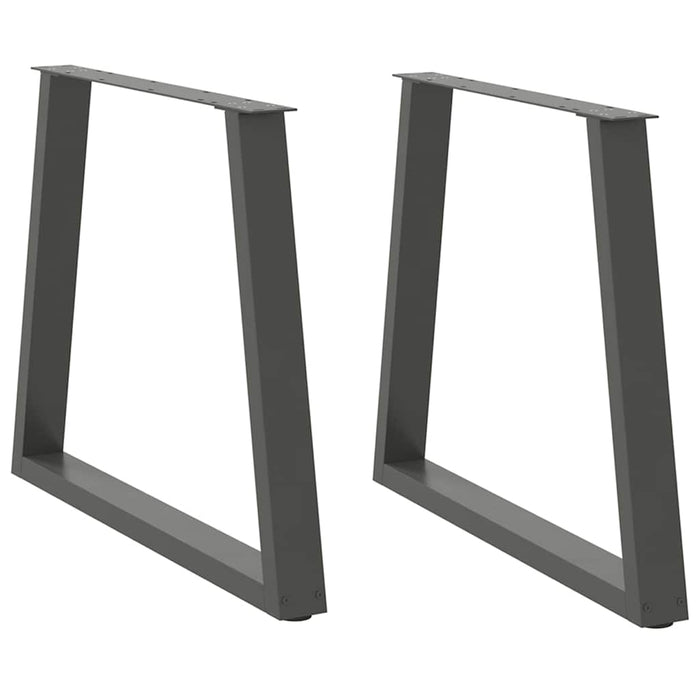 Picioare de masă în formă de V, 2 buc., antracit, 70x(72-73,3) cm, oțel WALTI