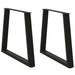 Picioare de masă în formă de V, 2 buc., negru, 80x(72-73,3) cm, oțel - WALTI WALTI