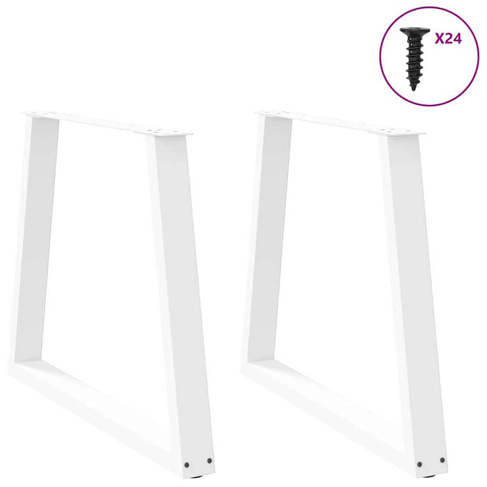 Picioare de masă în formă de V, 2 buc., alb, 80x(72-73,3) cm, oțel - WALTI WALTI