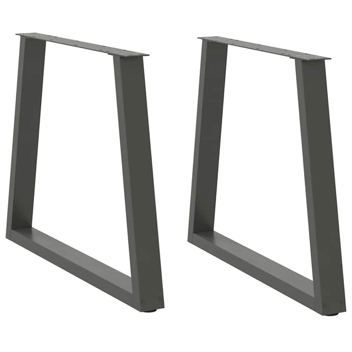 Picioare de masă în formă de V, 2 buc., antracit, 80x(72-73,3) cm, oțel WALTI