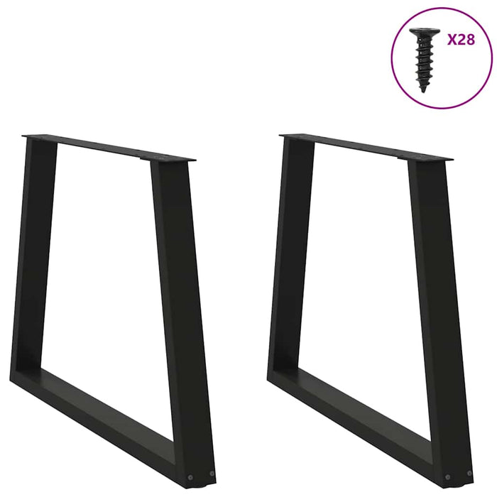 Picioare de masă în formă de V, 2 buc., negru, 90x(72-73,3) cm, oțel WALTI