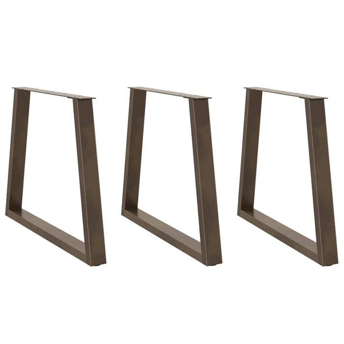Picioare de masă în formă de V, 3 buc., oțel natural, 70x(72-73,3) cm WALTI