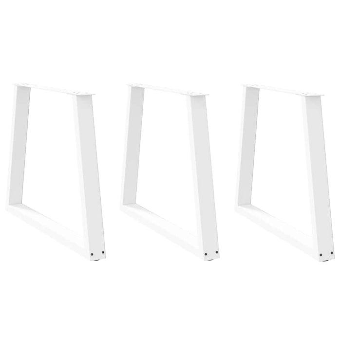Picioare de masă în formă de V, 3 buc., alb, 80x(72-73,3) cm, oțel WALTI