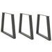 Picioare de masă în formă de V, 3 buc., antracit, 80x(72-73,3) cm, oțel - WALTI WALTI