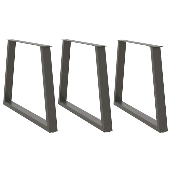 Picioare de masă în formă de V, 3 buc., antracit, 90x(72-73,3) cm, oțel WALTI