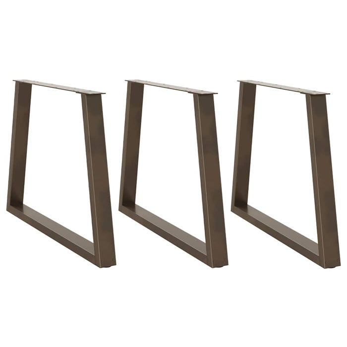 Picioare de masă în formă de V, 3 buc., oțel natural, 90 x (72-73,3) cm WALTI