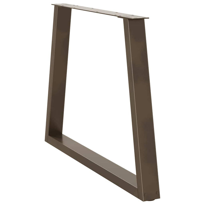 Picioare de masă în formă de V, 3 buc., oțel natural, 90 x (72-73,3) cm WALTI