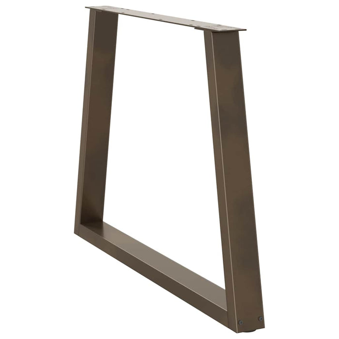 Picioare de masă în formă de V, 3 buc., oțel natural, 100 x (72-73,3) cm WALTI