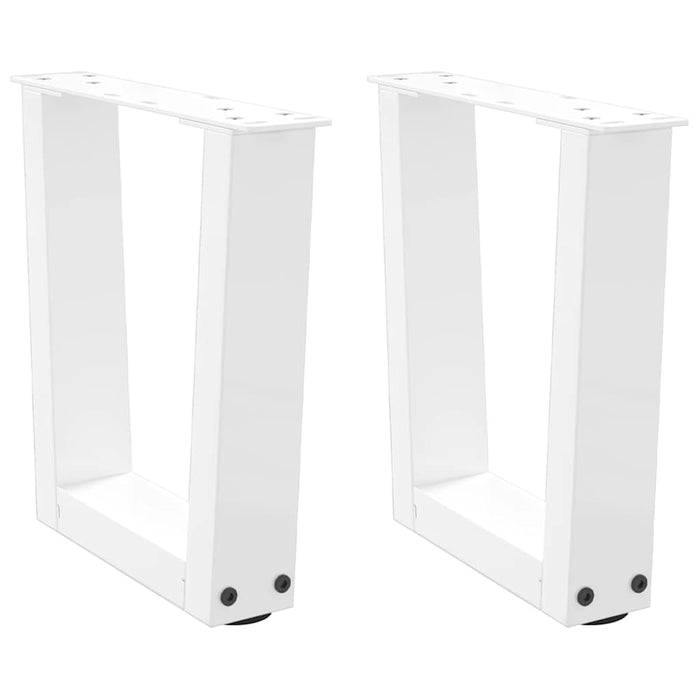 Picioare pentru măsuță de cafea în formă de V, 2 buc., alb, 30x(30-31,3) cm, oțel WALTI