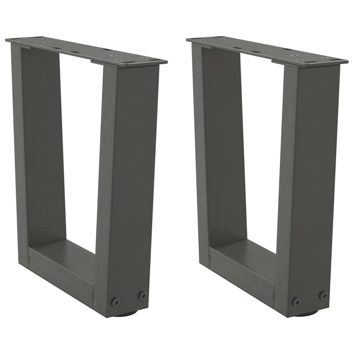Picioare pentru măsuță de cafea în formă de V, 2 buc., antracit, 30x(30-31,3) cm, oțel WALTI