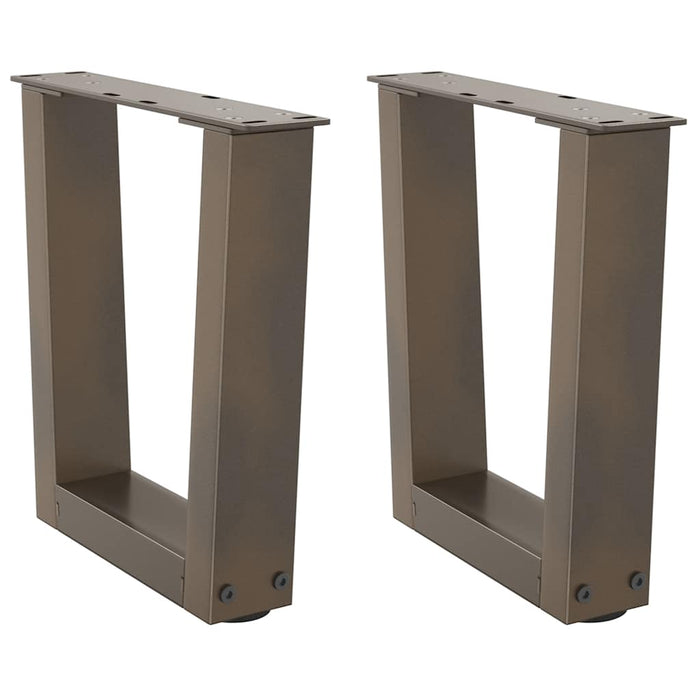 Picioare pentru măsuță de cafea în formă de V, 2 buc., oțel natural, 30x(30-31,3) cm WALTI