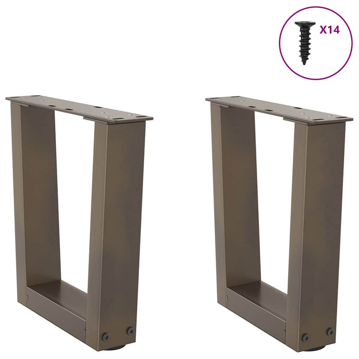 Picioare pentru măsuță de cafea în formă de V, 2 buc., oțel natural, 30x(30-31,3) cm WALTI