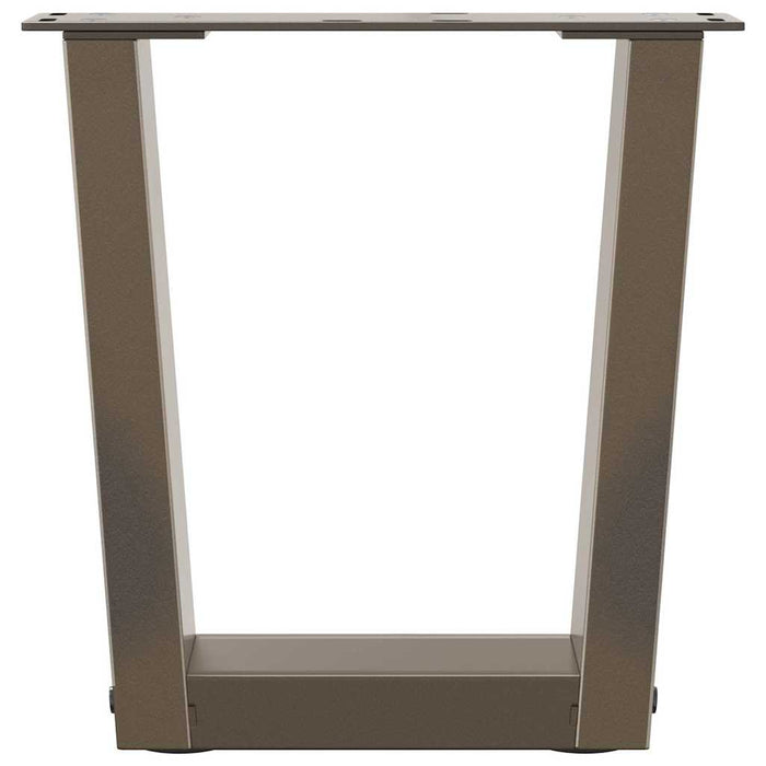 Picioare pentru măsuță de cafea în formă de V, 2 buc., oțel natural, 30x(30-31,3) cm WALTI
