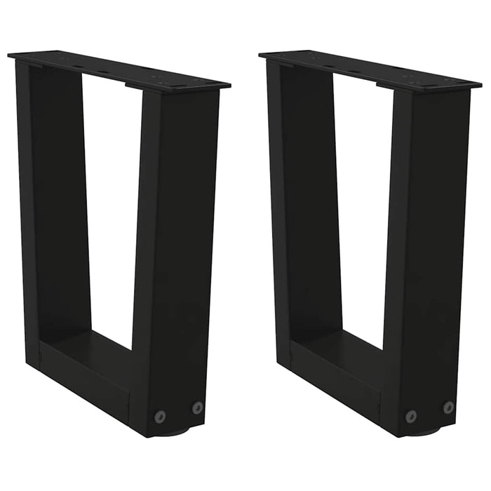 Picioare pentru măsuță de cafea în formă de V, 2 buc., negru, 40x(30-31,3) cm, oțel WALTI