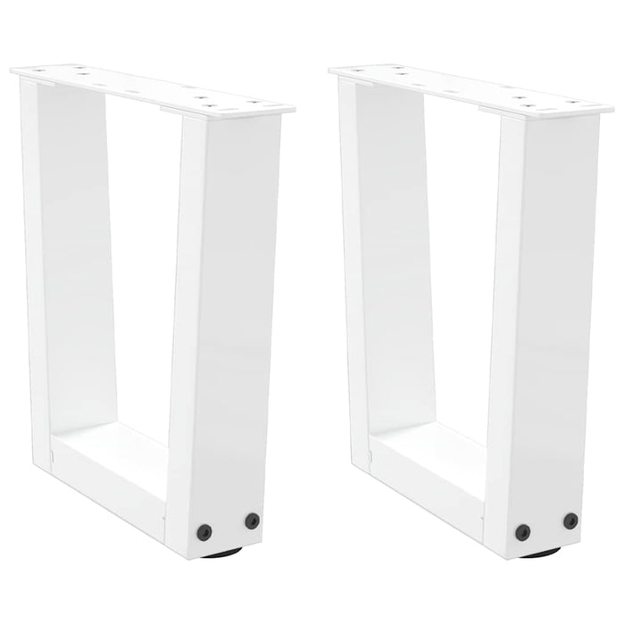 Picioare pentru măsuță de cafea în formă de V, 2 buc., alb, 40x(30-31,3) cm, oțel WALTI