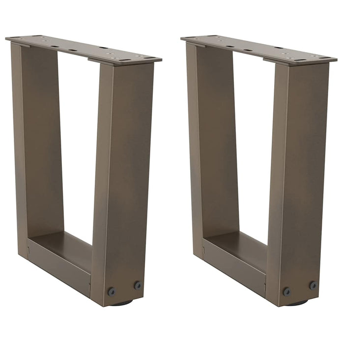 Picioare pentru măsuță de cafea în formă de V, 2 buc., oțel natural, 40x(30-31,3) cm WALTI