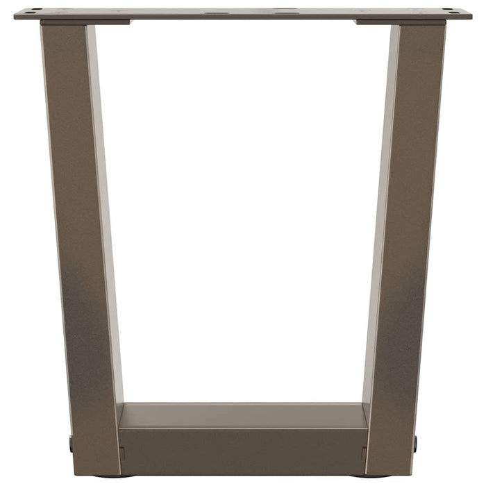 Picioare pentru măsuță de cafea în formă de V, 2 buc., oțel natural, 40x(30-31,3) cm WALTI