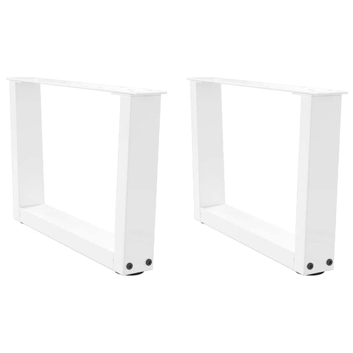 Picioare pentru măsuță de cafea în formă de V, 2 buc., alb, 50x(30-31,3) cm, oțel WALTI