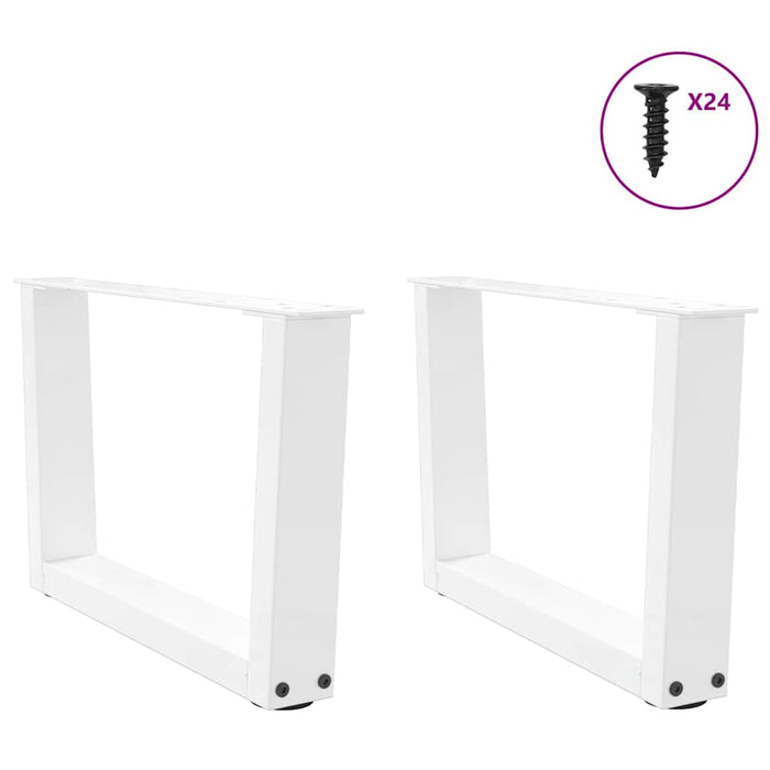 Picioare pentru măsuță de cafea în formă de V, 2 buc., alb, 50x(30-31,3) cm, oțel WALTI