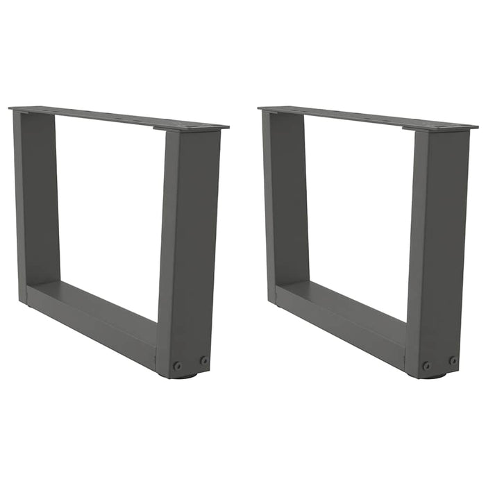 Picioare pentru măsuță de cafea în formă de V, 2 buc., antracit, 50x(30-31,3) cm, oțel WALTI