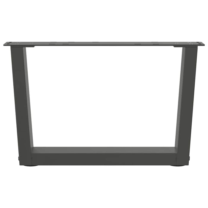 Picioare pentru măsuță de cafea în formă de V, 2 buc., antracit, 50x(30-31,3) cm, oțel WALTI
