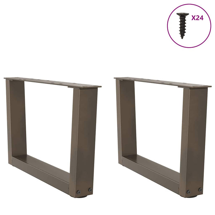 Picioare pentru măsuță de cafea în formă de V, 2 buc., oțel natural, 50x(30-31,3) cm WALTI