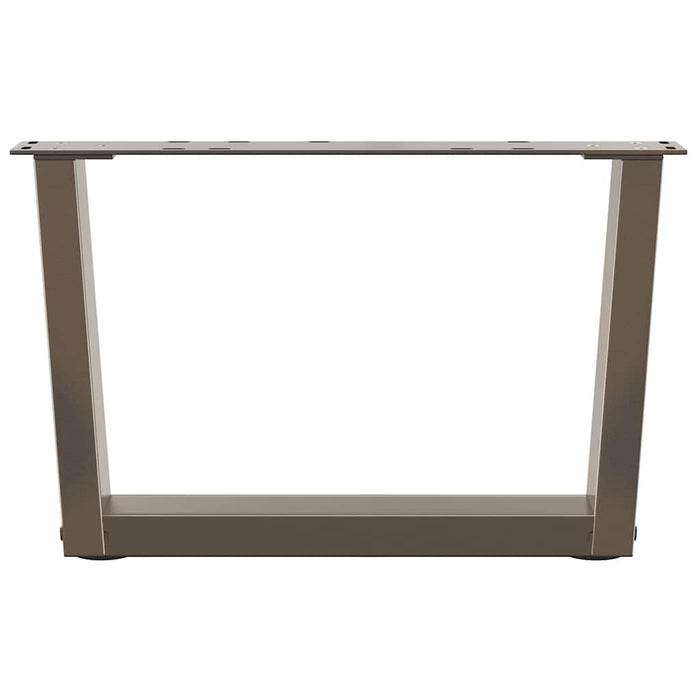 Picioare pentru măsuță de cafea în formă de V, 2 buc., oțel natural, 50x(30-31,3) cm WALTI