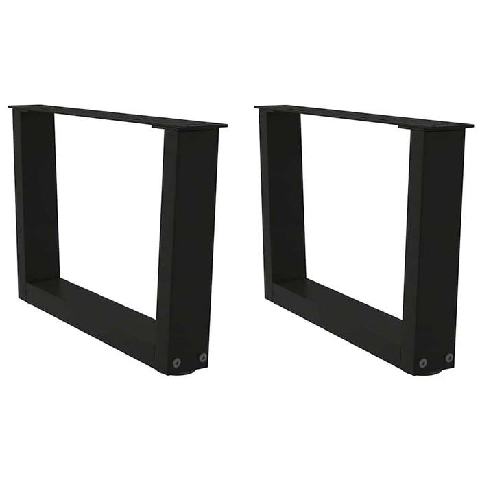 Picioare pentru măsuță de cafea în formă de V, 2 buc., negru, 60x(30-31,3) cm, oțel WALTI