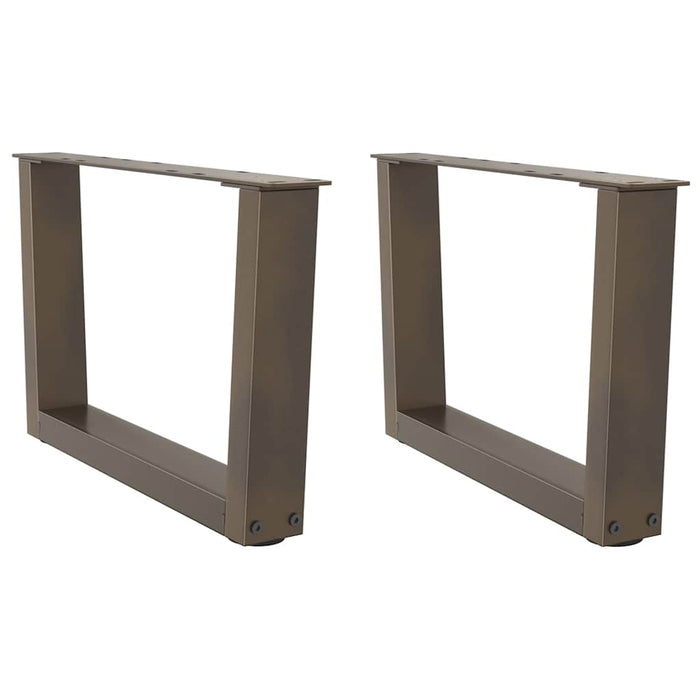 Picioare pentru măsuță de cafea în formă de V, 2 buc., oțel natural, 60 x (30-31,3) cm WALTI