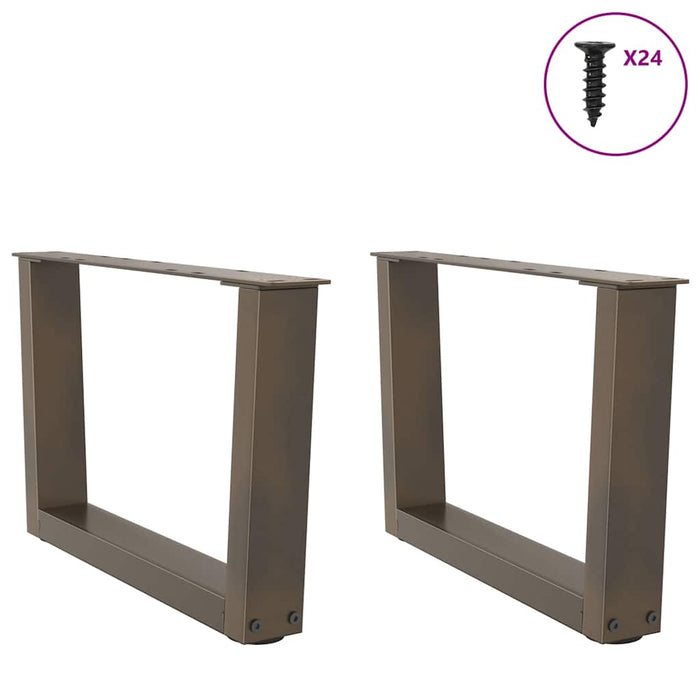 Picioare pentru măsuță de cafea în formă de V, 2 buc., oțel natural, 60 x (30-31,3) cm WALTI