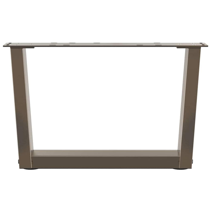 Picioare pentru măsuță de cafea în formă de V, 2 buc., oțel natural, 60 x (30-31,3) cm WALTI