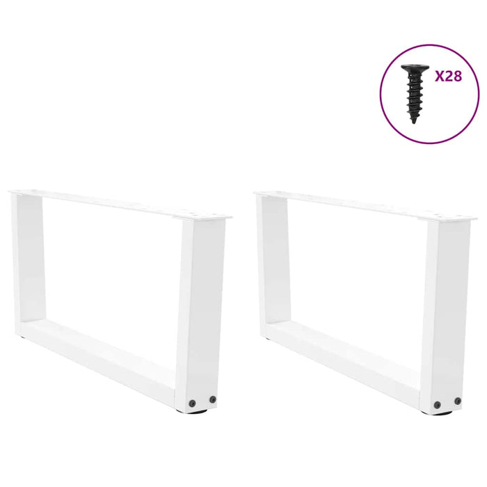 Picioare pentru măsuță de cafea în formă de V, 2 buc., alb, 70x(30-31,3) cm, oțel WALTI