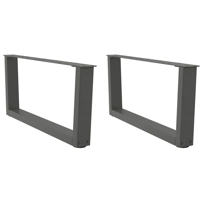 Picioare pentru măsuță de cafea în formă de V, 2 buc., antracit, 70x(30-31,3) cm, oțel WALTI
