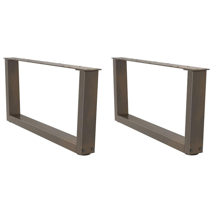 Picioare pentru măsuță de cafea în formă de V, 2 buc., oțel natural, 70x(30-31,3) cm WALTI