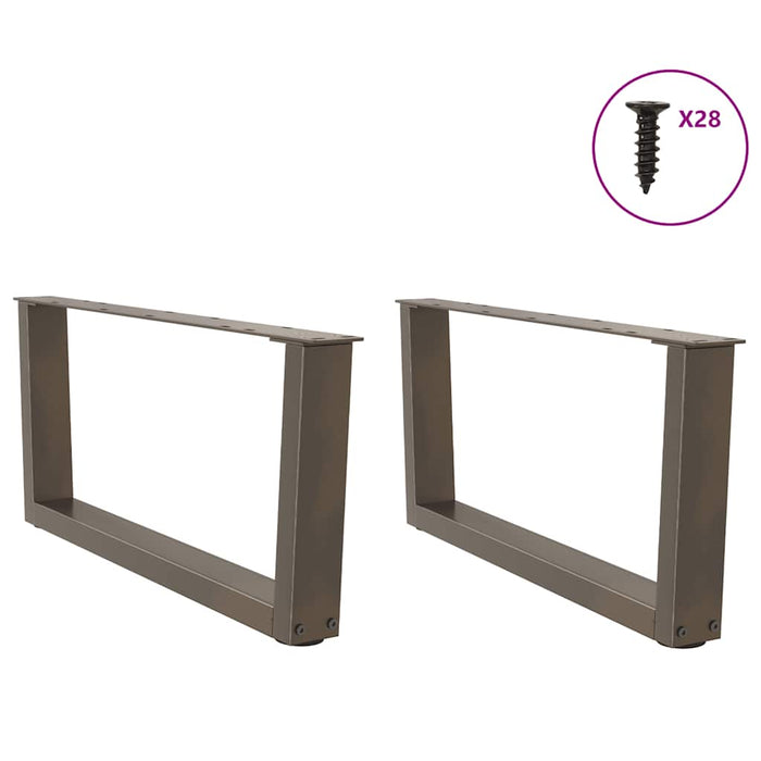 Picioare pentru măsuță de cafea în formă de V, 2 buc., oțel natural, 70x(30-31,3) cm WALTI