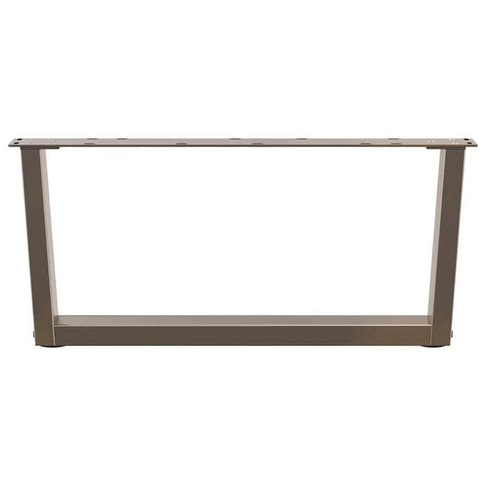 Picioare pentru măsuță de cafea în formă de V, 2 buc., oțel natural, 70x(30-31,3) cm WALTI