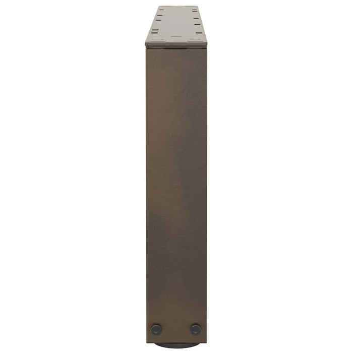 Picioare pentru măsuță de cafea în formă de V, 2 buc., oțel natural, 70x(30-31,3) cm WALTI