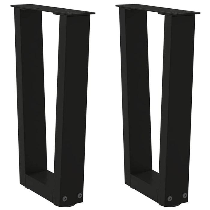 Picioare pentru măsuță de cafea în formă de V, 2 buc., negru, 28x (42-43,3) cm, oțel WALTI