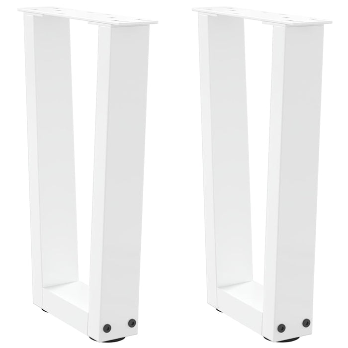 Picioare pentru măsuță de cafea în formă de V, 2 buc., alb, 28x (42-43,3) cm, oțel WALTI