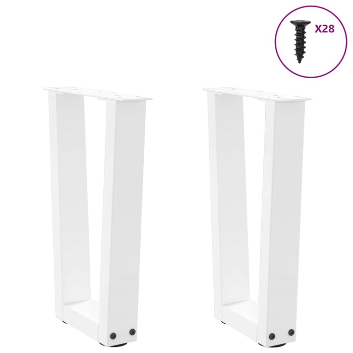 Picioare pentru măsuță de cafea în formă de V, 2 buc., alb, 28x (42-43,3) cm, oțel WALTI