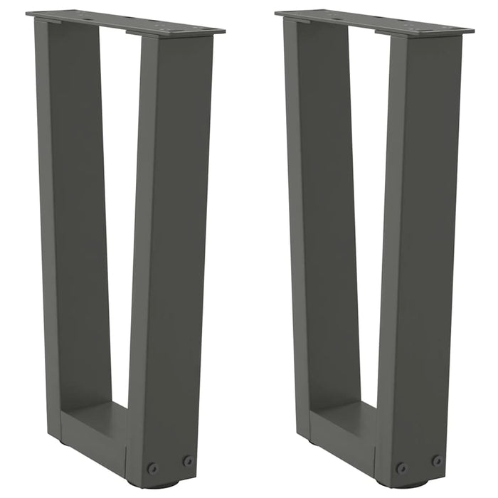 Picioare pentru măsuță de cafea în formă de V, 2 buc., antracit, 28x(42-43,3) cm, oțel WALTI