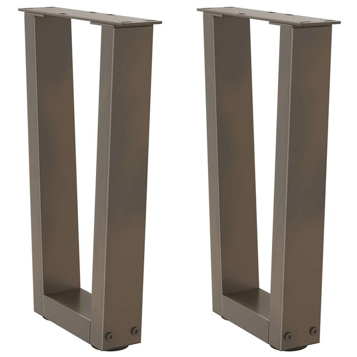 Picioare pentru măsuță de cafea în formă de V, 2 buc., oțel natural, 28 x (42-43,3) cm WALTI