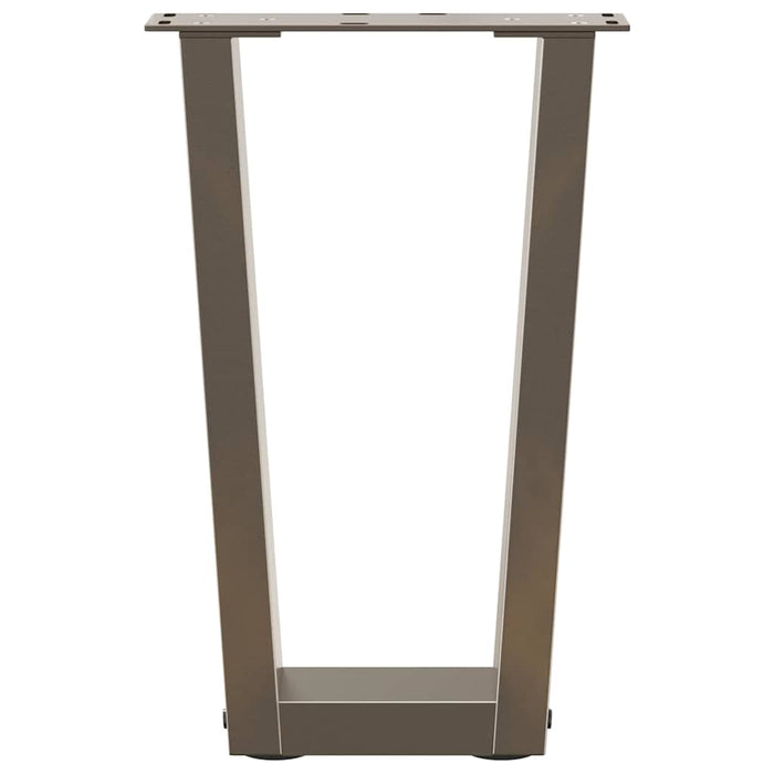 Picioare pentru măsuță de cafea în formă de V, 2 buc., oțel natural, 28 x (42-43,3) cm WALTI