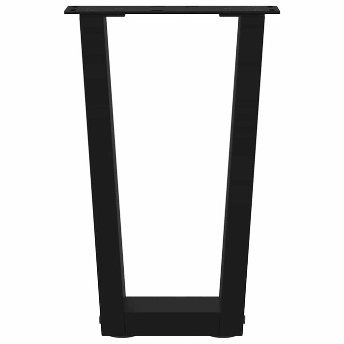 Picioare pentru măsuță de cafea în formă de V, 2 buc., negru, 38x (42-43,3) cm, oțel WALTI